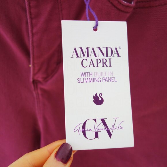 Gloria Vanderbilt Women's Amanda Capri Jeans Mauve Pink W28-29 NWT! - Picture 11 of 14